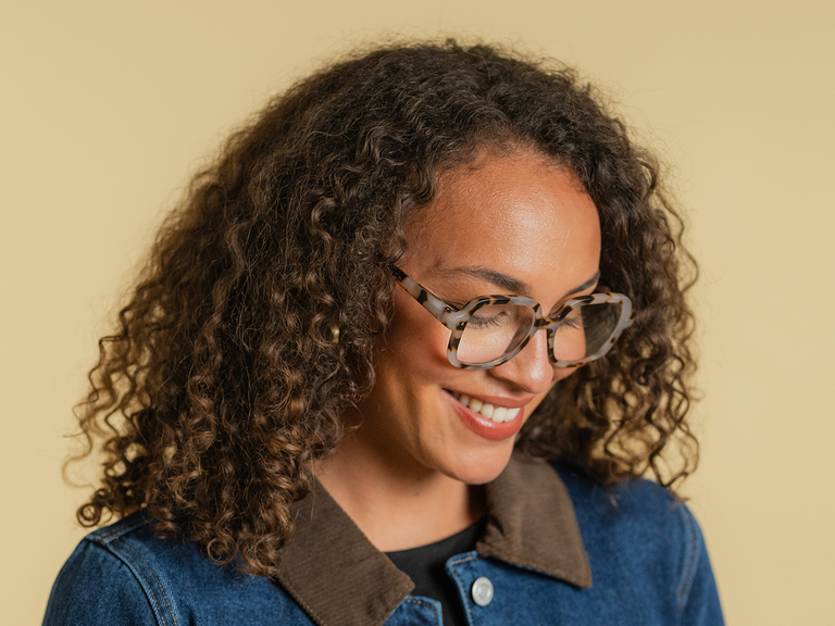 Reading Glasses 'Adrienne' Matt White Tortoiseshell