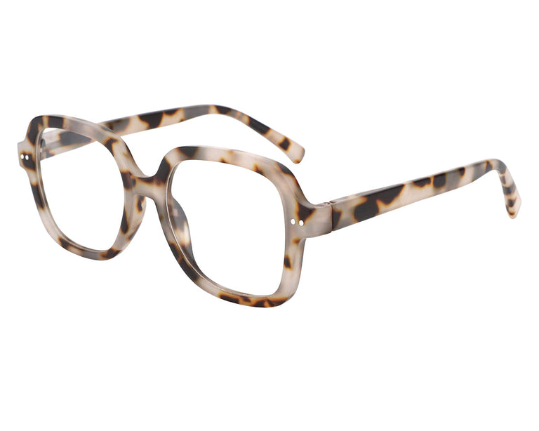 Reading Glasses 'Adrienne' Matt White Tortoiseshell