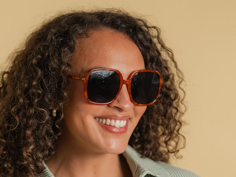 Sunglasses Polarised 'Charlotte' Dark Honey
