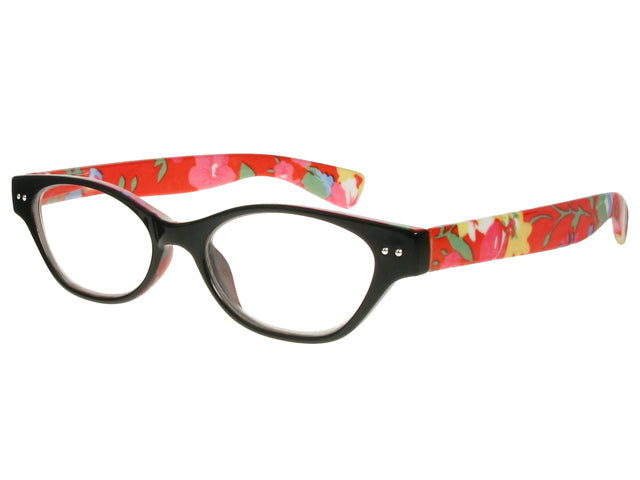 Reading Glasses 'Audrey' Black/Orange