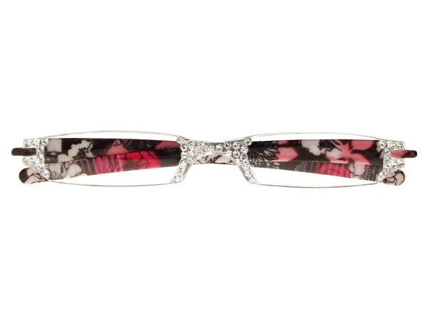 Reading Glasses 'Quartet' Red/Pink Floral