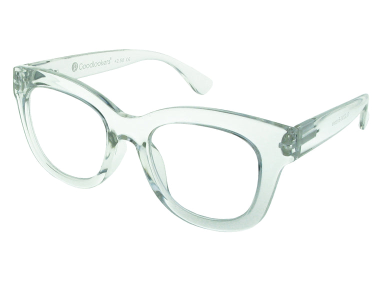 Newbee Fashion Clear Lens Glasses | Translucent Frame, No Logo, UV Protection
