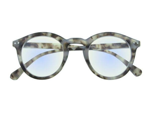 Blue Light Zero Glasses 'Embankment' Grey Tortoiseshell