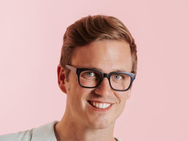 Man wearing Reading Glasses 'Weybridge' Blue/Tortoiseshell