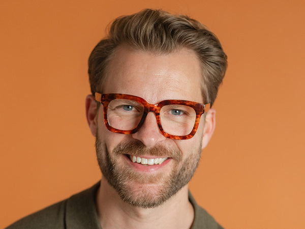 Man wearing Reading Glasses 'Jamie' Light Tortoiseshell