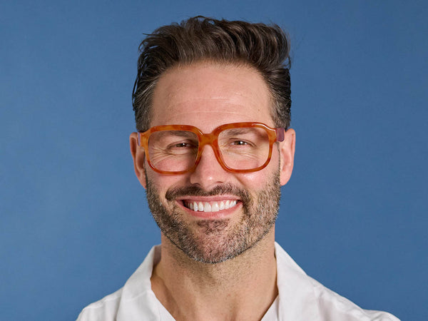 Man wearing Reading Glasses 'Pedro' Honey Tortoiseshell