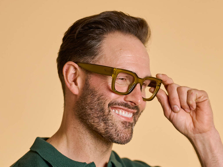 Blue Light Zero Glasses 'Jordan' Olive