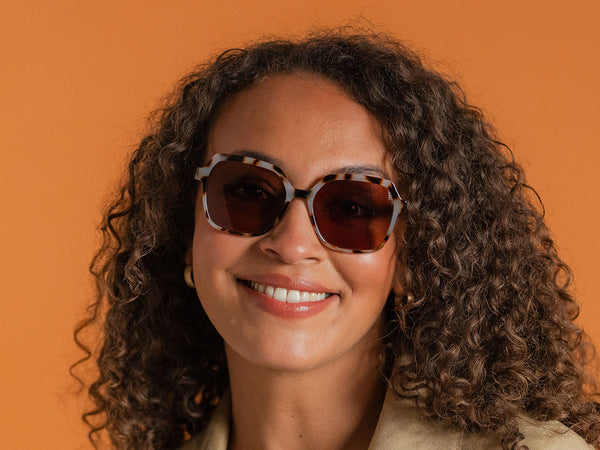 Sunglasses Polarised 'Athena' White Tortoiseshell