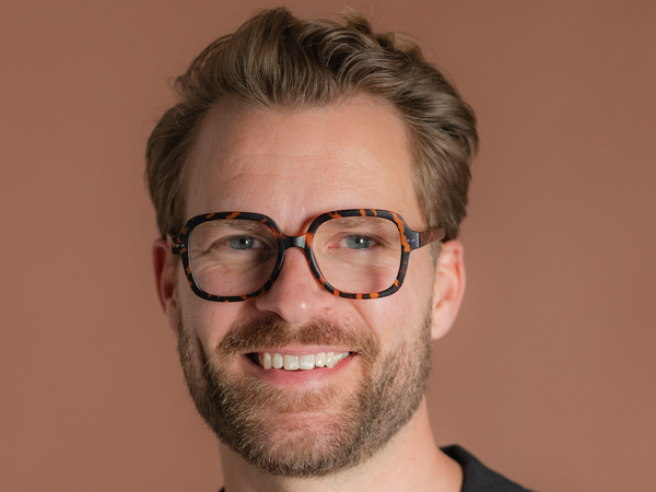 Man wearing Reading Glasses 'Adrienne' Matt Tortoiseshell