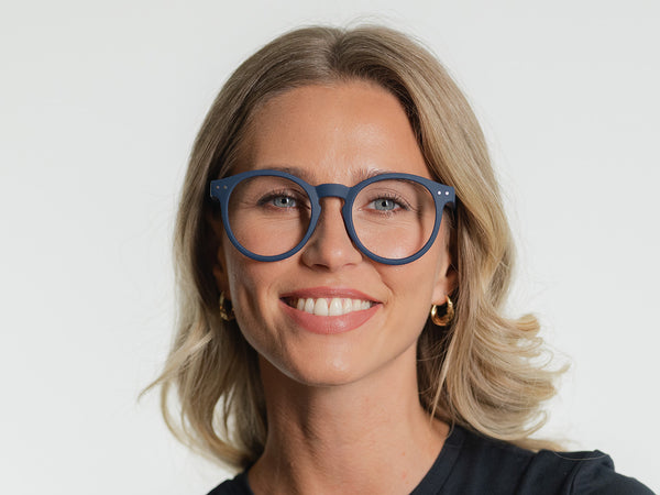 Blue Light Zero Glasses 'Sydney Big' Navy Blue