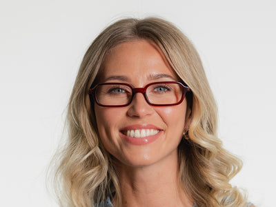 Reading Glasses 'Rae' Red