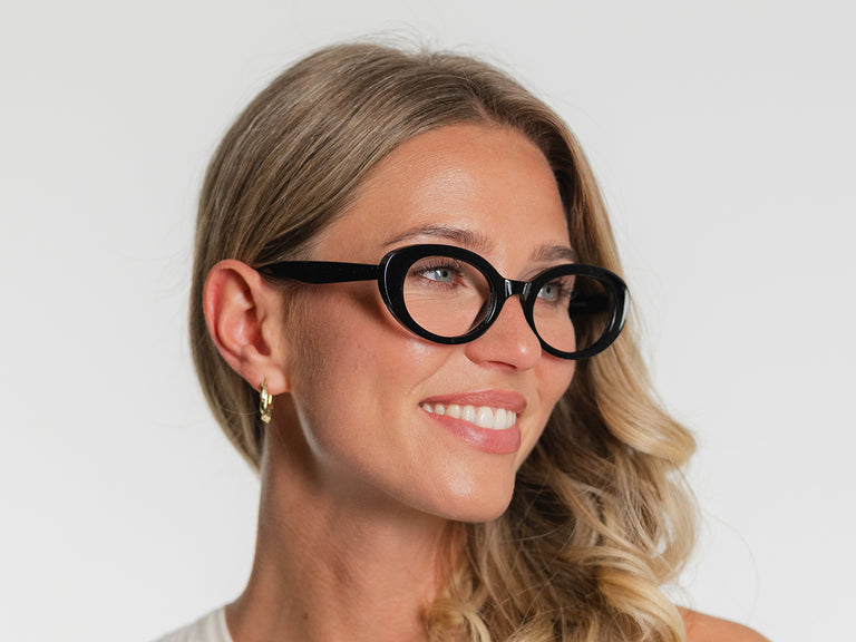 Reading Glasses 'Hepburn' Black