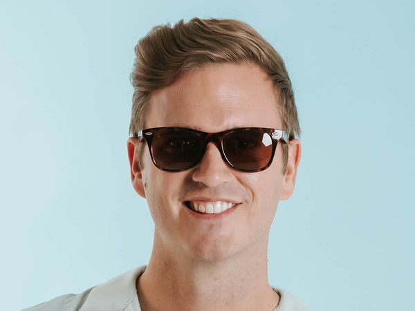 Man wearing Sunglasses Polarised 'Regan' Tortoiseshell