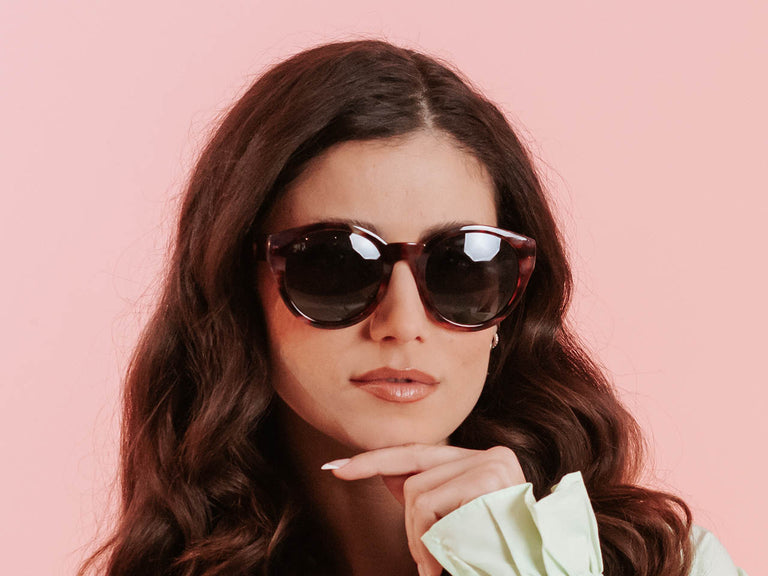 Sunglasses Polarised 'Dani' Purple Tortoiseshell