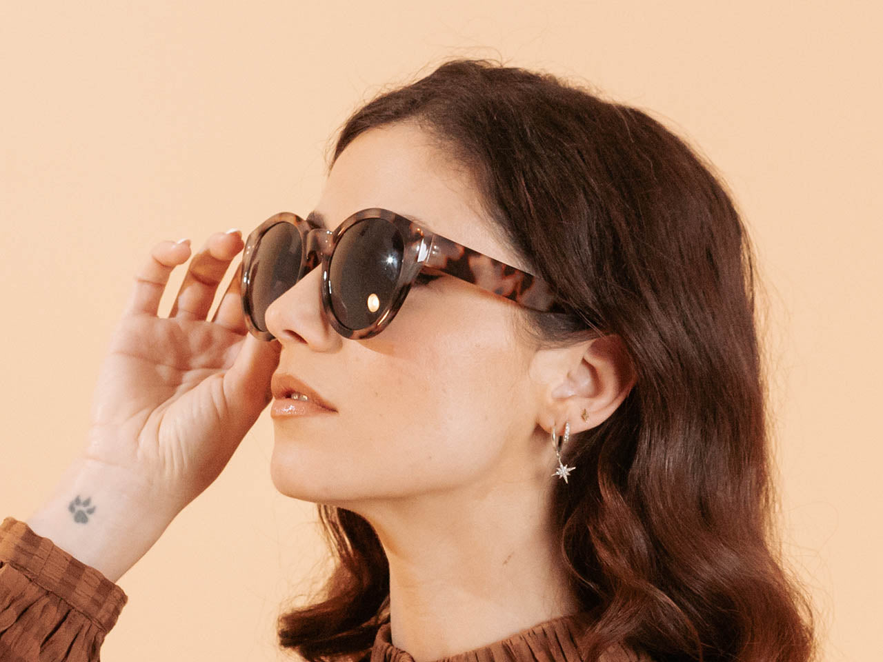 Sunglasses Polarised 'Dani' White Tortoiseshell