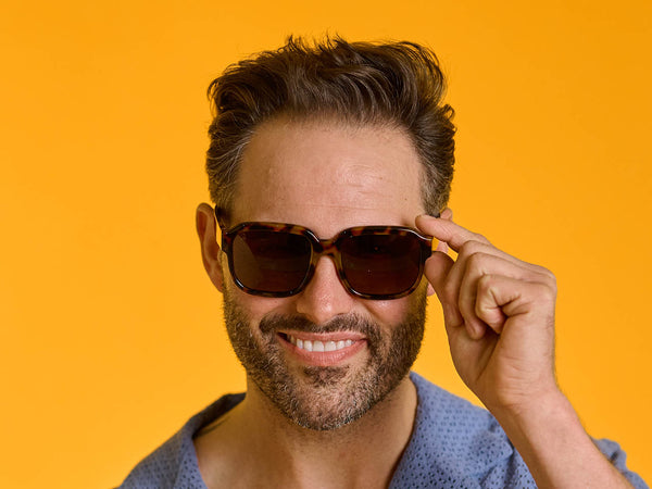 Man wearing Sunglasses Polarised 'Pedro' Tortoiseshell