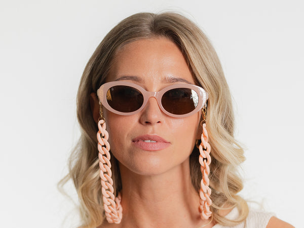 Sunglasses Polarised 'Hepburn' Blush Pink