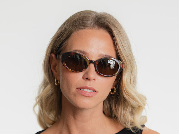 Sunglasses Polarised 'Hepburn' Tortoiseshell
