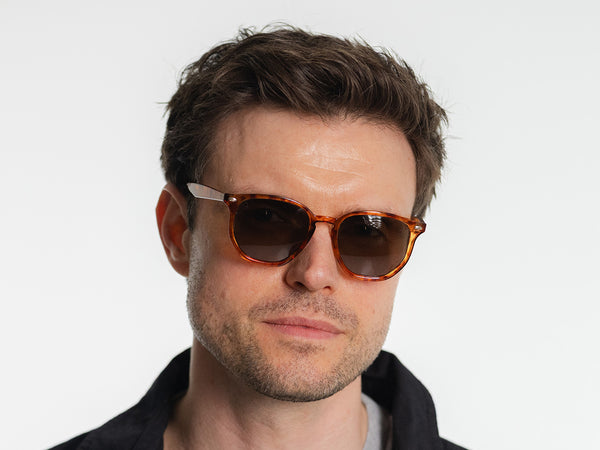 Man wearing Sunglasses Polarised 'Kai' Light Tortoiseshell