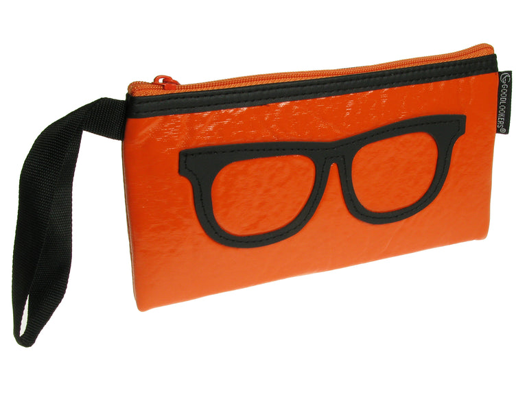 Glasses Case 'Geeky Retro' Orange
