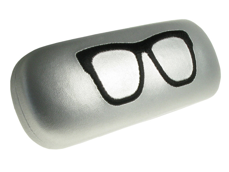 Glasses Case 'Stitched Geeky' Silver