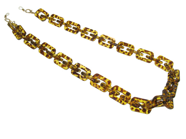 Chunky Rectangular Tortoiseshell Glasses Chain | Goodlookers