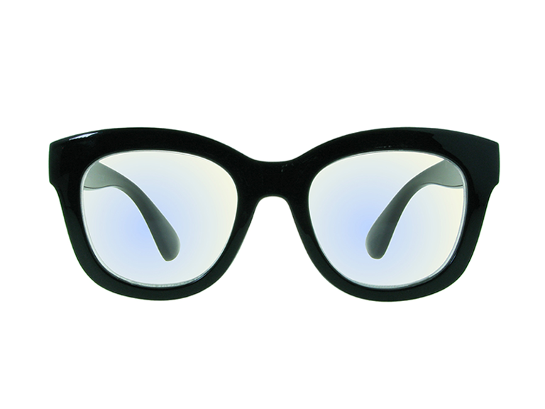 Blue Light Zero Glasses 'Encore' Shiny Black