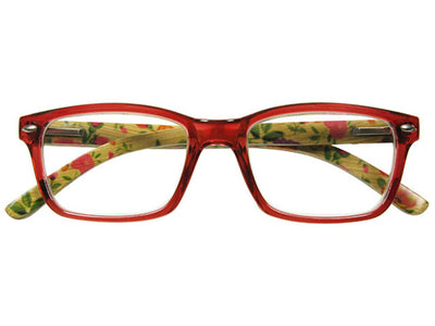 Natural Bamboo Readers 'Eva' Red