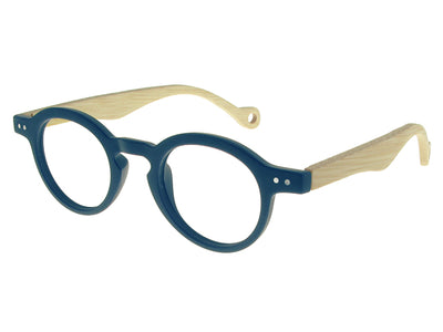 Natural Bamboo Readers 'Clarke' Matt Blue
