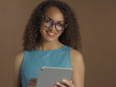 Blue Light Reading Glasses 'Encore' White Tortoiseshell