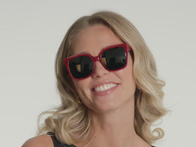 Sunglasses Polarised 'Maddie' Red
