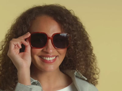 Sunglasses Polarised 'Charlotte' Dark Honey