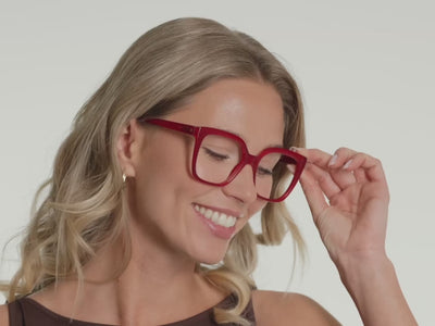 Reading Glasses 'Maddie' Red