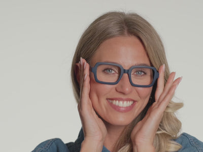 Reading Glasses 'Caine' Blue