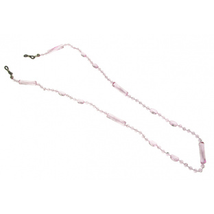 Glasses Chain 'Translucent Bead' Pink