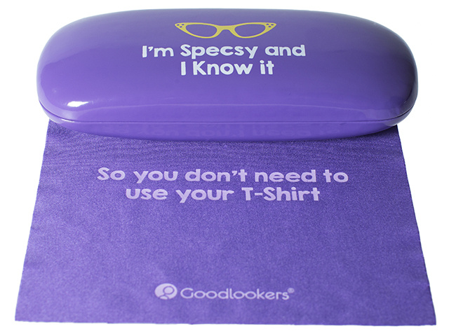 Slogan Case Purple Cloth
