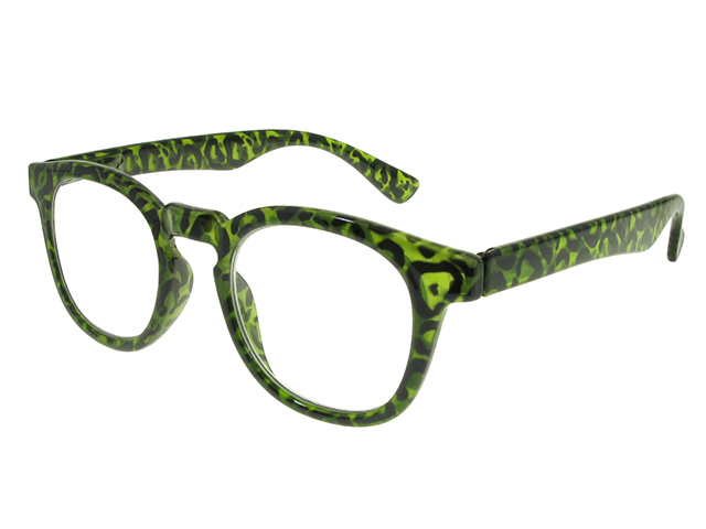 Reading Glasses 'Kitty' Green Leopard
