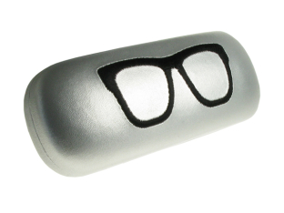Glasses Case 'Stitched Geeky' Silver