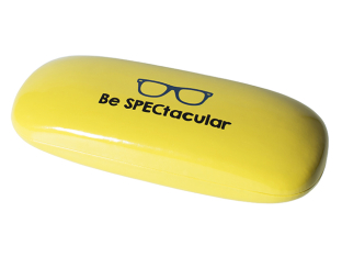 Glasses Case 'Bright Slogan' Yellow