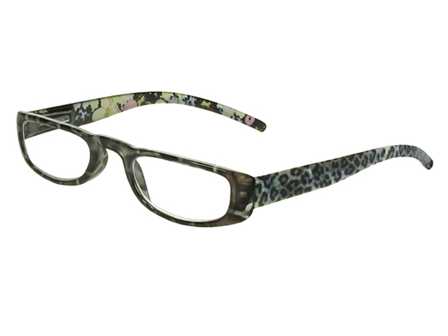 Reading Glasses 'Lexi' Grey Leopard