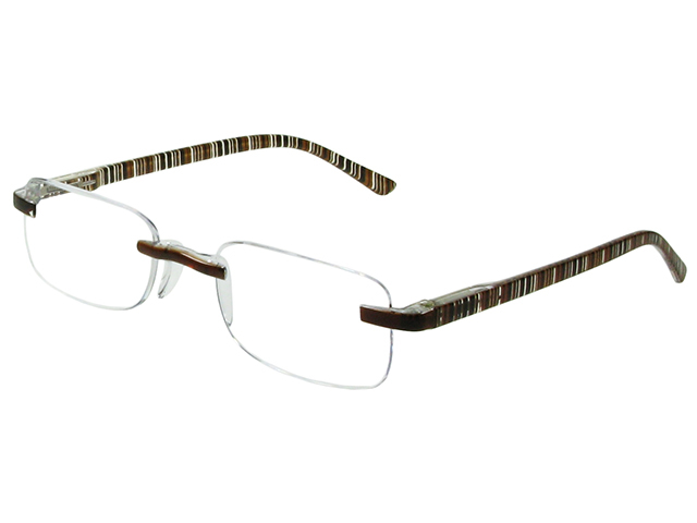 Reading Glasses 'Helsinki' Brown Stripe