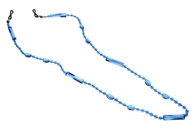Glasses Chain 'Translucent Bead' Blue