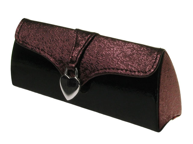Glasses Case 'Silver Heart' Red 