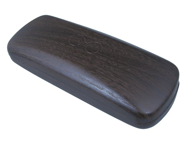 Glasses Case 'Soft Touch Wood Effect' Brown