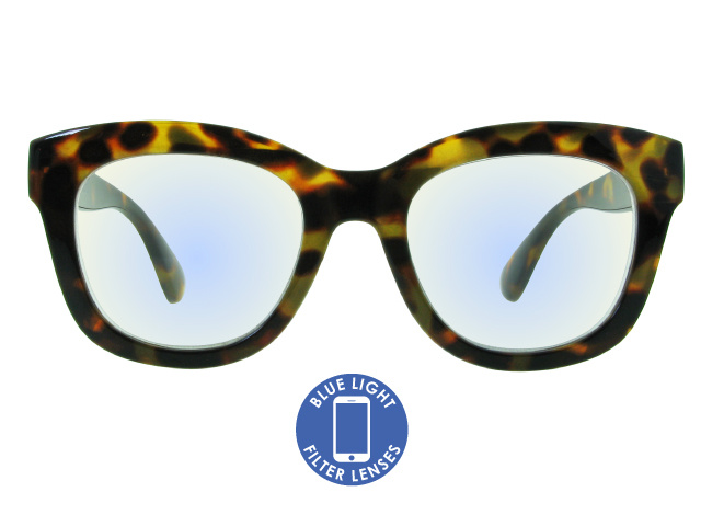 Blue Light Non-Prescription Glasses 'Encore' Tortoiseshell