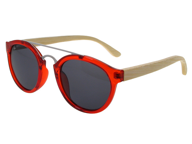 Sunglasses Polarised 'Tokyo' Red/Bamboo