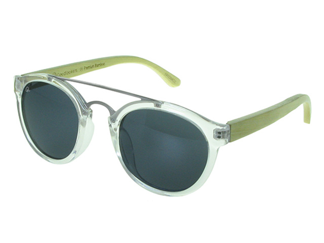 Sunglasses Polarised 'Tokyo' Transparent/Bamboo 