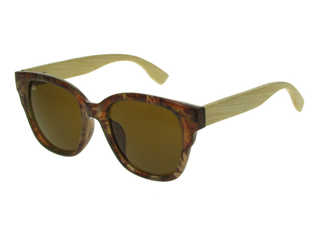 Sunglasses Polarised 'Carmen' Brown Multi/Bamboo