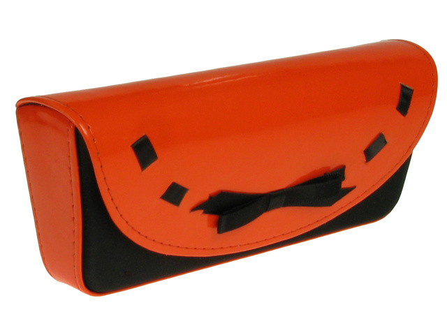 Glasses Case 'Bow Design' Orange