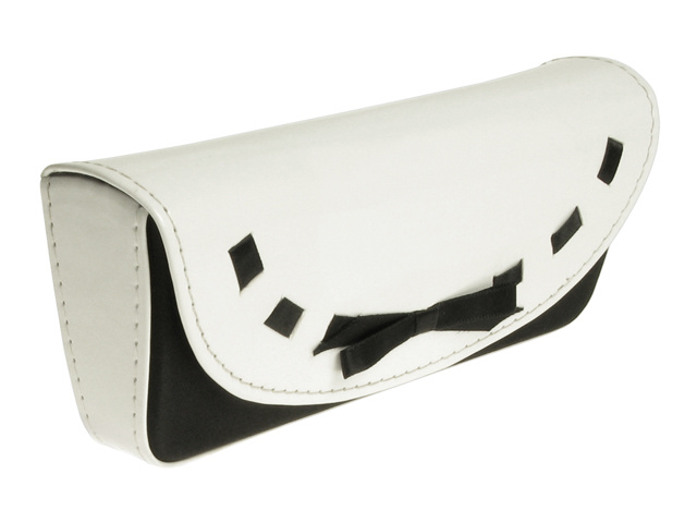 Glasses Case 'Bow Design' White